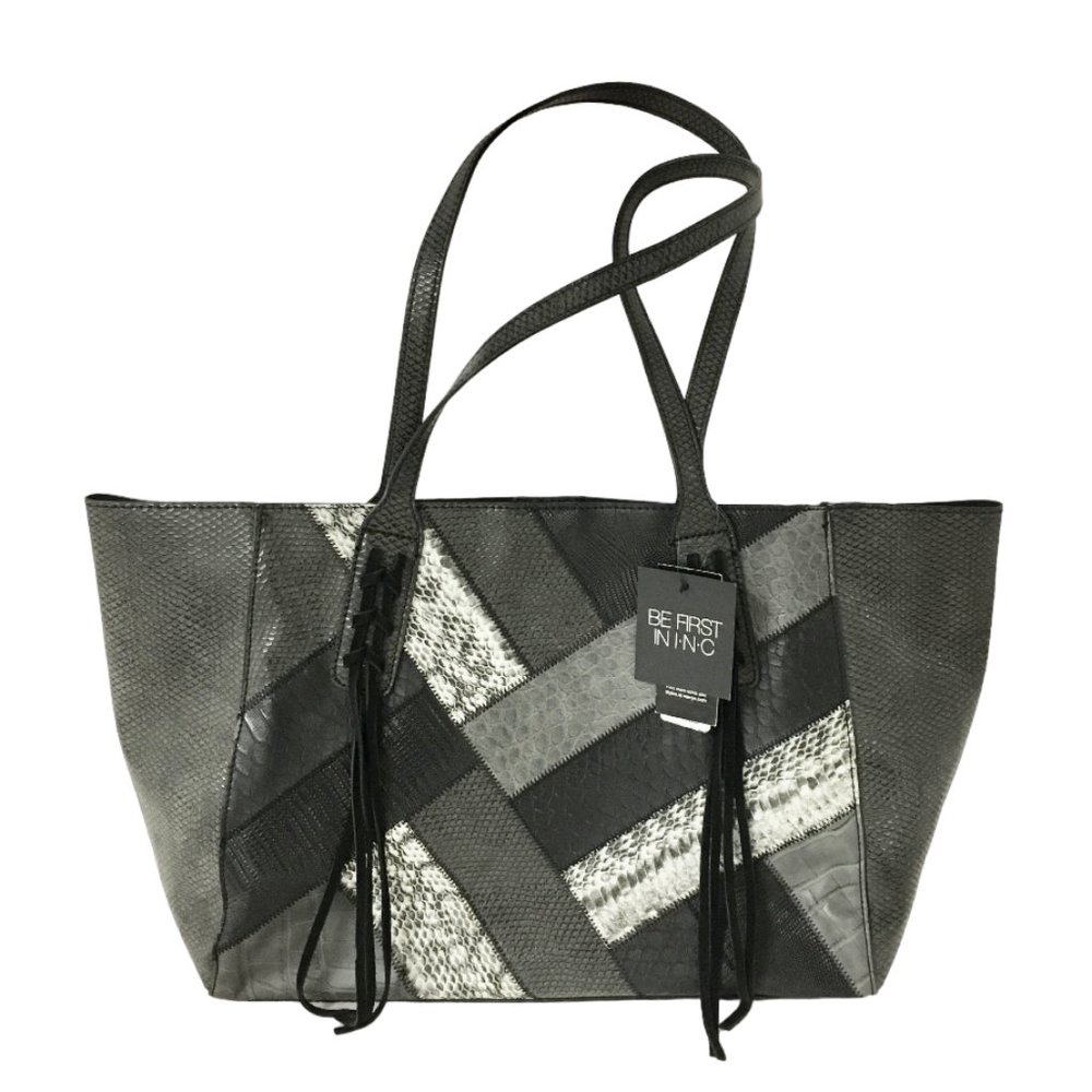 NWT INC INTERNATIONAL CONCEPTS LIAA PATCHWORK FAUX LEATHER TOTE